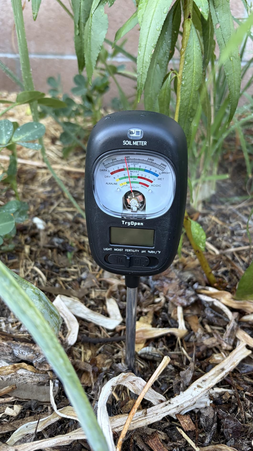 7-in-one Soil Test Kit, Soil Moisture Meter/PH Meter/Sunlight Intensity/Fertility Soil Tester, LCD Display Air & Soil Hygrometer Temperature for Hous Plants Garden, Farm, Lawn Care Moisture Meter customer photo 2