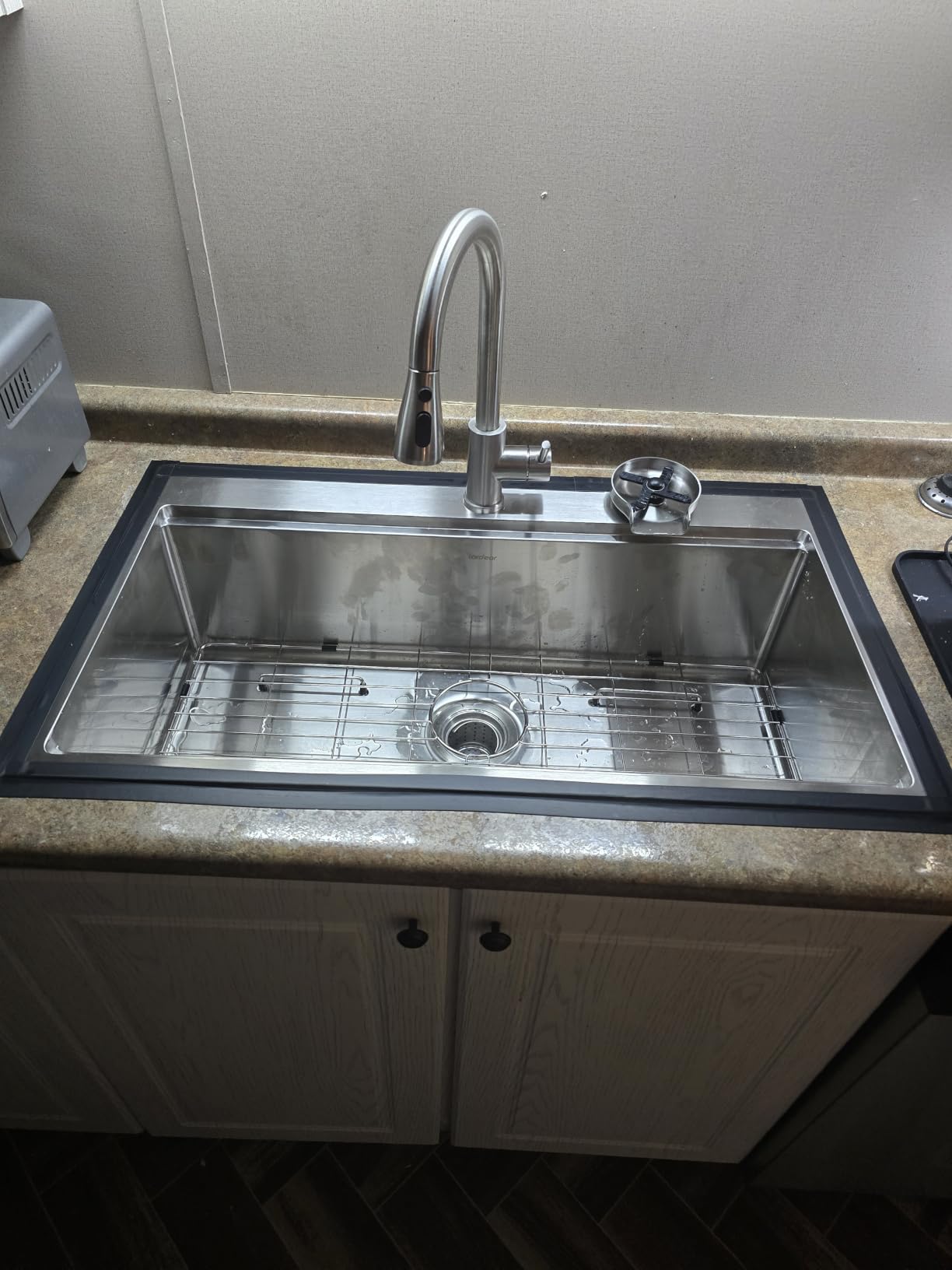 Lordear 12 Inch Deep Drop In Laundry Sink 25x22 Inch Utility Sink 16 Gauge Stainless Steel Topmount Basin for Laundry Room customer photo 1