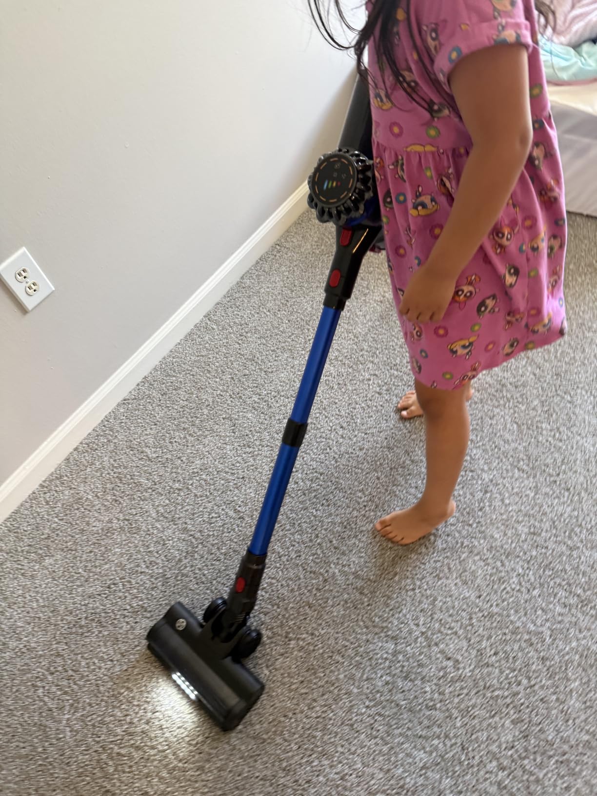 Cordless Vacuum Cleaner, 600W 50Kpa 65Mins Cordless Stick Vacuum with Self-Standing, Touch Screen, Anti-Tangle Wireless Vacuum, Vacuum Cleaners for Home/Pet Hair/Carpets/Hardwood Floor customer photo 1