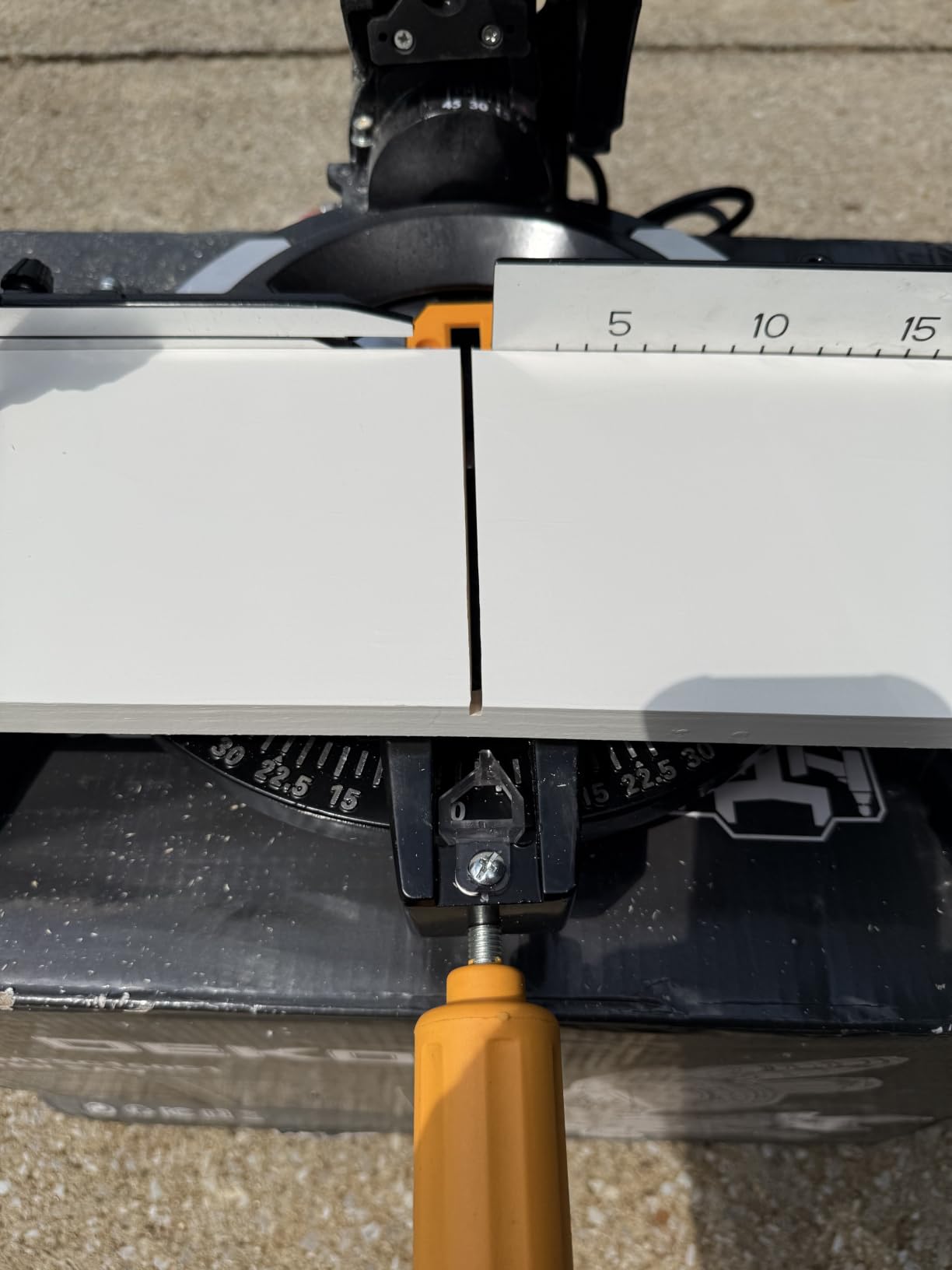 DEKOPRO 10-Inch Compound Miter Saw, 13-Amp Single Bevel Power Miter Saw with Precision Miter Angles, 5,000 RPM, 0-45° Bevel Cut, 40-Tooth Blade, Lightweight Chop Saw customer photo 2