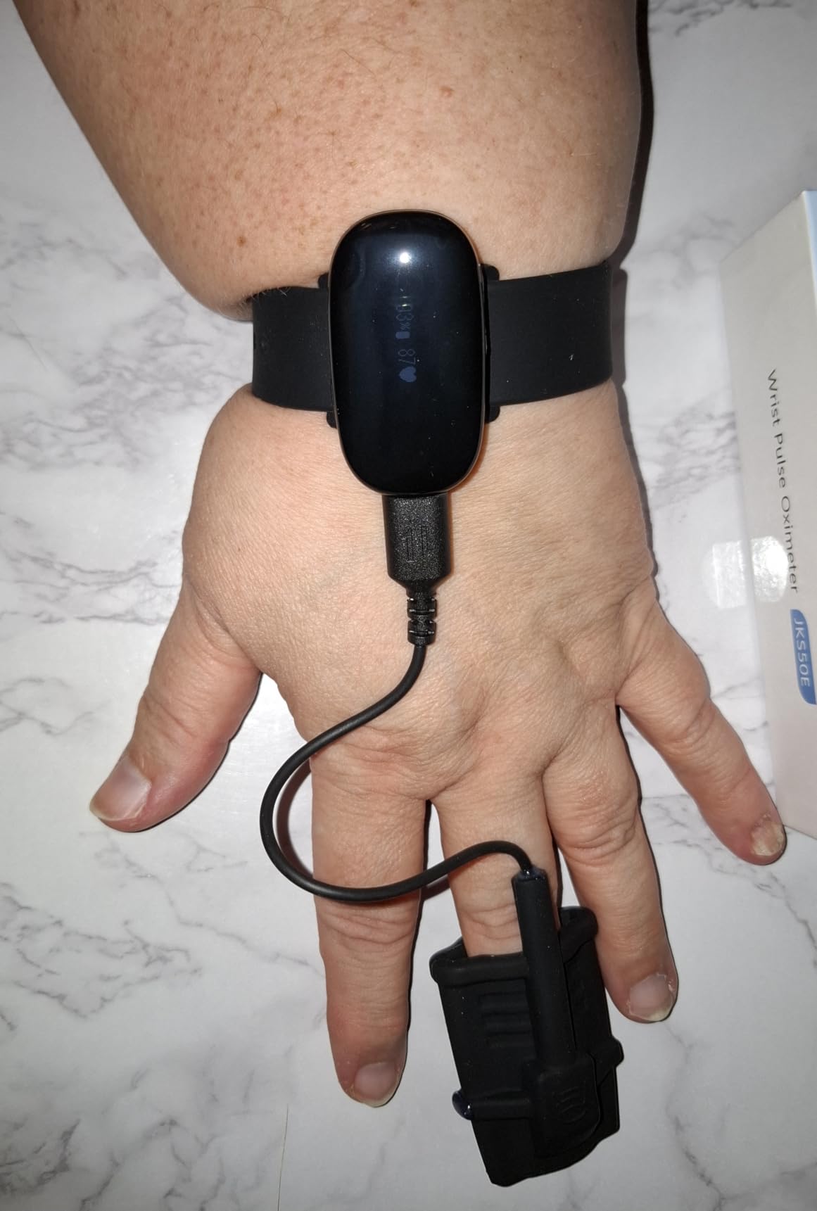Wrist Pulse Oximeter with APP Report, Wearable Blood Oxygen Monitor for Sleep, Continuous SpO2 & Heart Rate Tracking, Overnight Oxygen Saturation Recorder with Audible Alert, Rechargeable customer photo 2