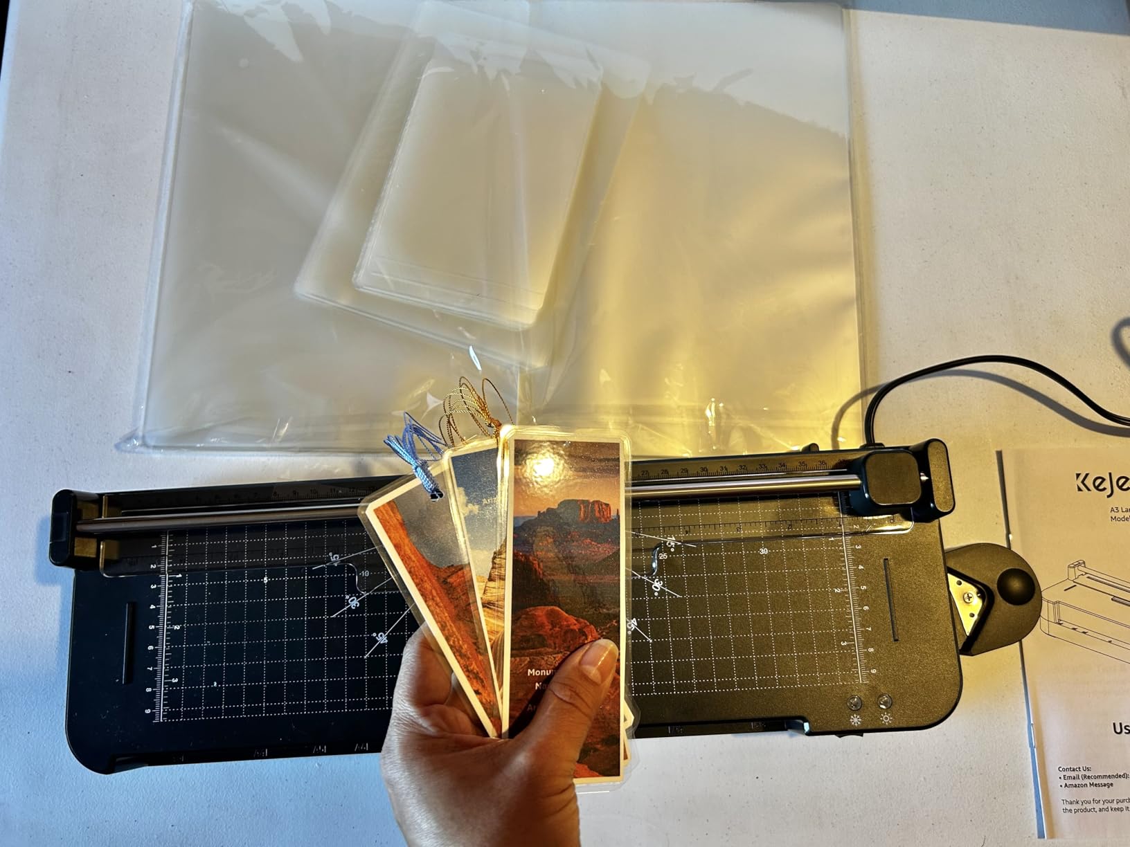 13Inch Laminator Machine with Sheets 50pcs, Paper Cutter Corner Rounder Scale Line, Dual Roller Hot/Cold NTC Control 11x17 ABS Anti-Jam 78s Preheat Laminating Machine for Teacher Office Home A3A4A5A6 customer photo 2