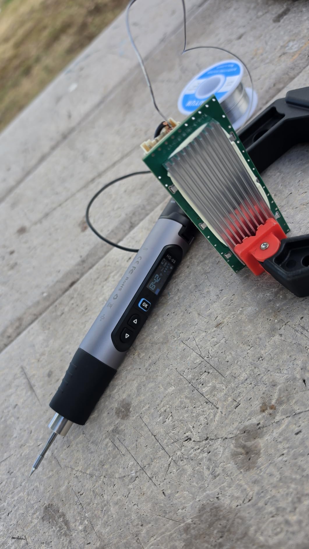 FNIRSI HS-03 Cordless Soldering Iron Kit, 2600mAh Battery, 3s Fast Heating | 212-842°F, 5 Preset Temp Levels, Auto Sleep, 0.96