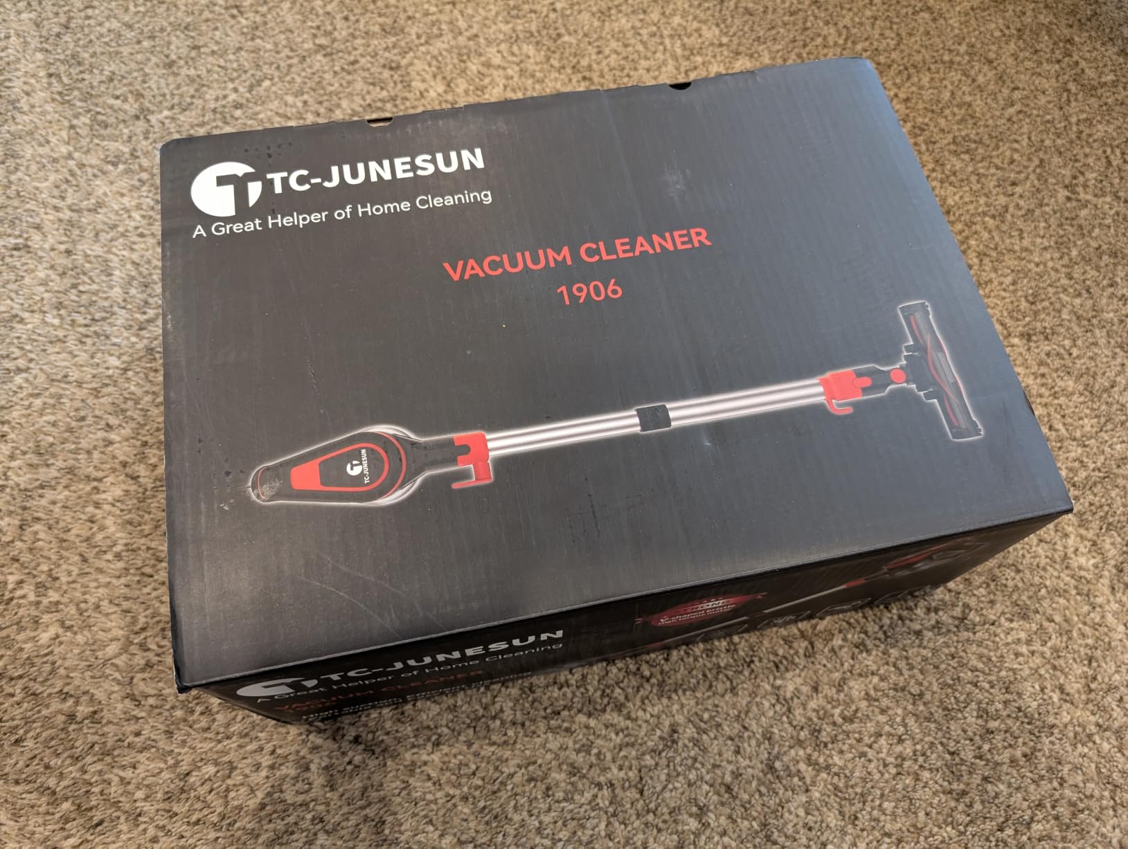TC-JUNESUN 23Ft Vacuum Cleaner for Home, 600W Corded Stick Vacuum with 20Kpa Powerful Suction, Self-Standing 2 Speeds Lightweight Vacuum for Carpet, Stair, Hard Floors Pet Hair customer photo 2