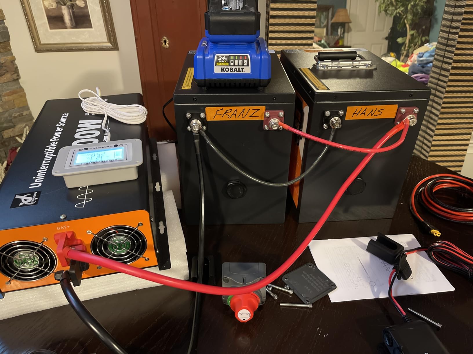 1500 Watt Sump Pump Battery Backup System, Pure Sine Wave Output, Professional Backup System in The Event of a Power Outage, Remote Controller with LCD Screen, Automatic Grid and Battery Switchover customer photo 2
