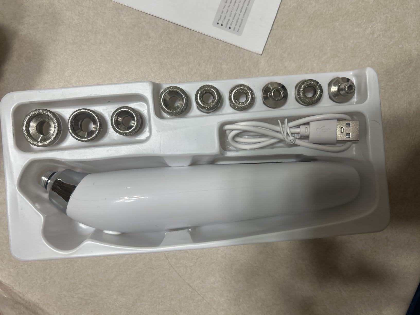 Beauty Star Cordless Diamond Microdermabrasion Machine, Microdermabrasion Tool & Blackhead Remover with 9 Diamond Crystal Tips for Glowing Skin, Gentle Exfoliation, Skin Rejuvenation At Home Use customer photo 2