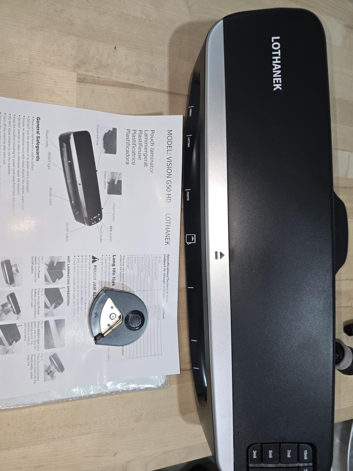 13 inch 4-Roller Heavy Duty Laminator Machine, 990mm/Min Speed, 3-10 Mil, 60S Warm-up, A3 Thermal Commercial Laminating Machine with 50 Sheets for Home, Office, School, Crafts Use customer photo 2
