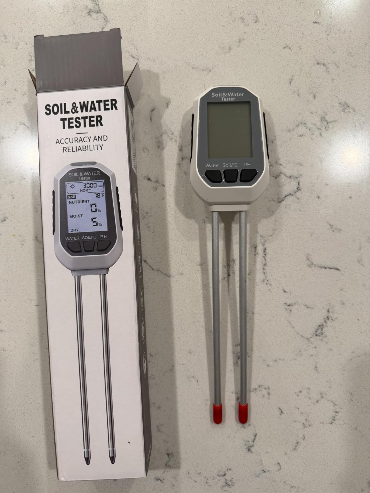 Moisture Meter for Plants, 7-in-1 Digital Soil Tester Kit | Soil pH Tester with LCD - Measures pH, EC, TDS, Fertility, Temp, Moisture & Sunlight, Garden Tools for Indoor & Outdoor customer photo 2
