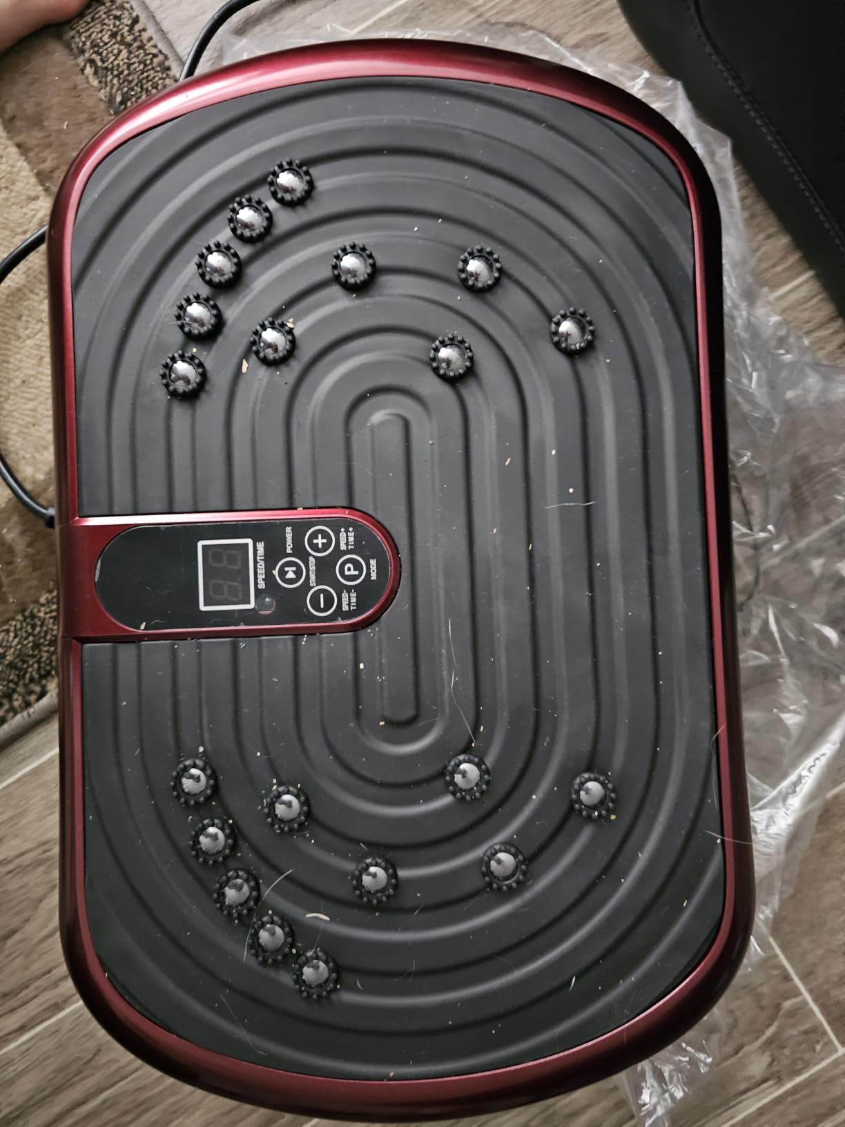 480 lbs Vibration Plate Exercise Machine, Color Screen, Bluetooth,99 Speeds | Whole Body Vibration, Resistance Bands, Low-Impact Exercise, Home Workouts, Curved Vibrating Plate for Lymphatic Drainage customer photo 2