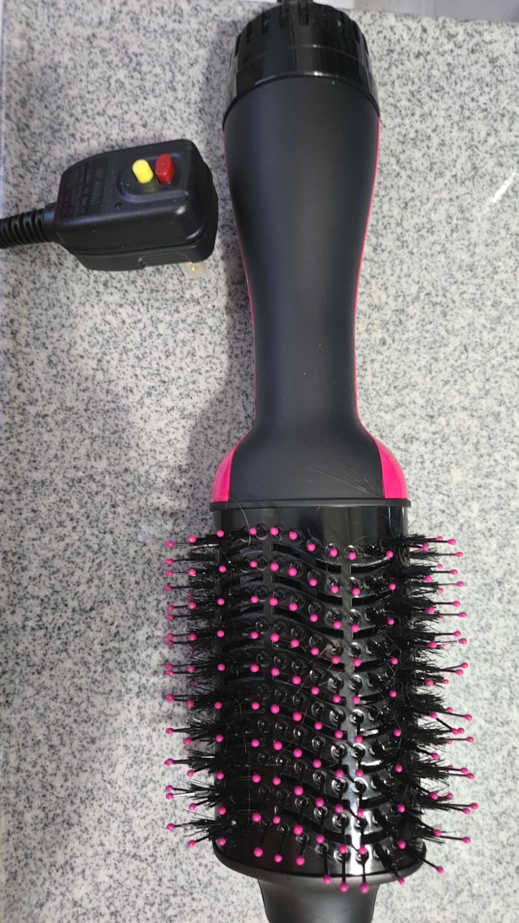 Aopant Dual Voltage Mini Hair Dryer Brush Blow Dryer Brush in One, 110-240V 900W Travel Hot Air Brush Volumizer, 4-in-1 Styling Brush with Ceramic Titanium Barrel, Ionic Care, Cool & High Settings customer photo 2