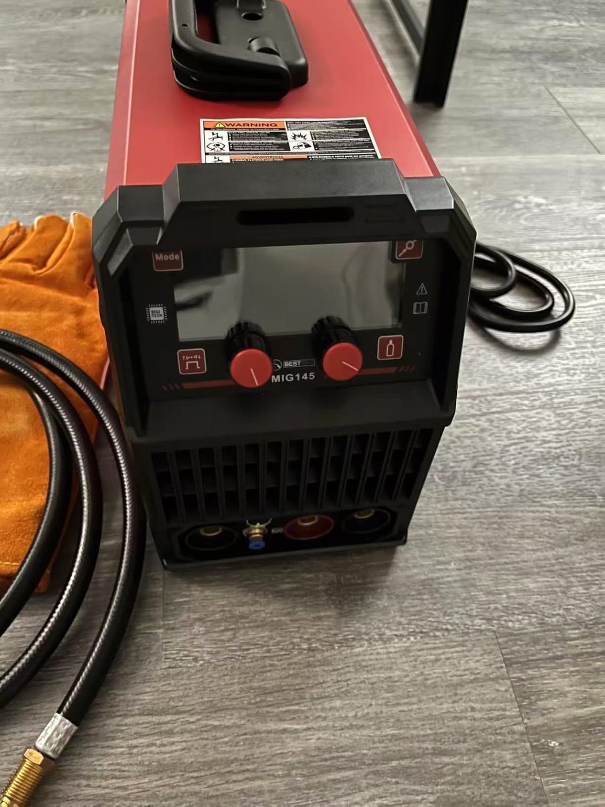 BESTMIG 145A 4-in-1 Multi-Process Welder, 110V/220V MIG/TIG/MMA/Stick Welding Machine, Gas & Gasless Flux Core Welder with Synergy IGBT Inverter, Includes Welding Helmet & Gloves customer photo 1
