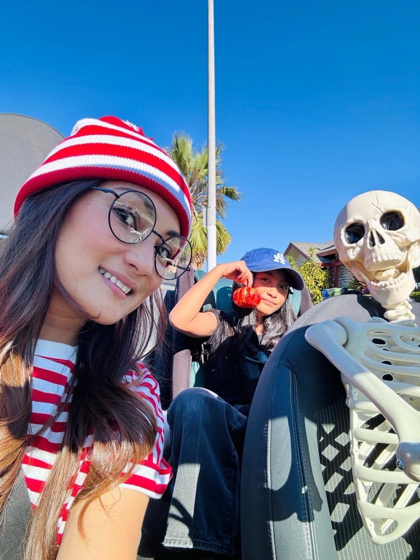7.9Ft Halloween Skeleton with Movable Joints Plastic Skeleton for Yard Lawn Porch Decor customer photo 1