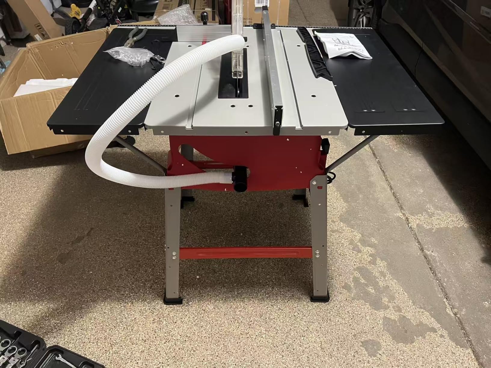 Table Saw with Stand 10-Inch,15A 5000 RPM Portable Jobsite Table Saw customer photo 1