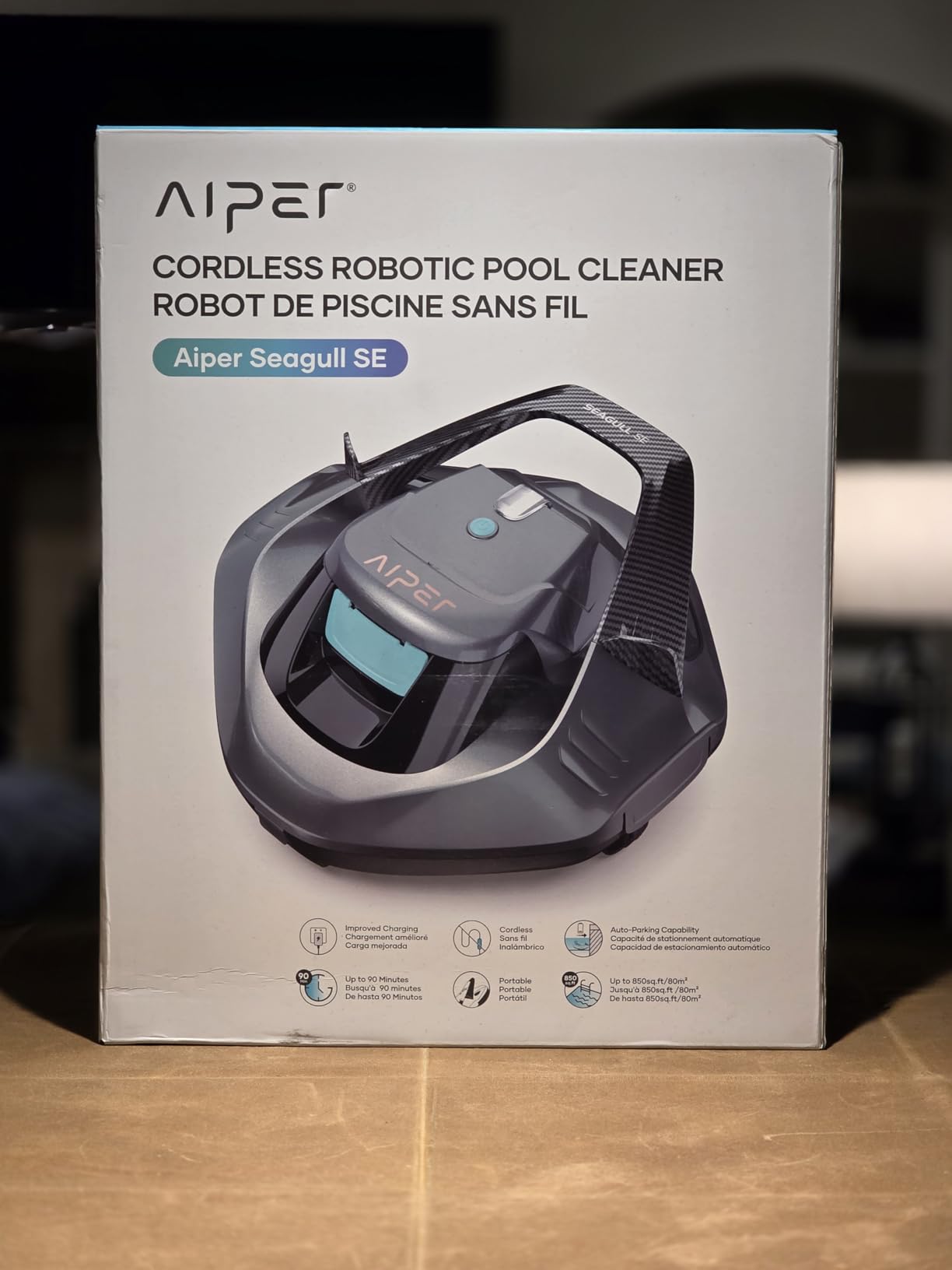 2026 AIPER Seagull SE Cordless Robotic Pool Vacuum for Above Ground Pools | Powerful 1320GPH Suction, Smart Self-Parking, Lasts 100 Mins, ideal for Above Ground Pools up to 860 Sq.ft, Silver customer photo 2