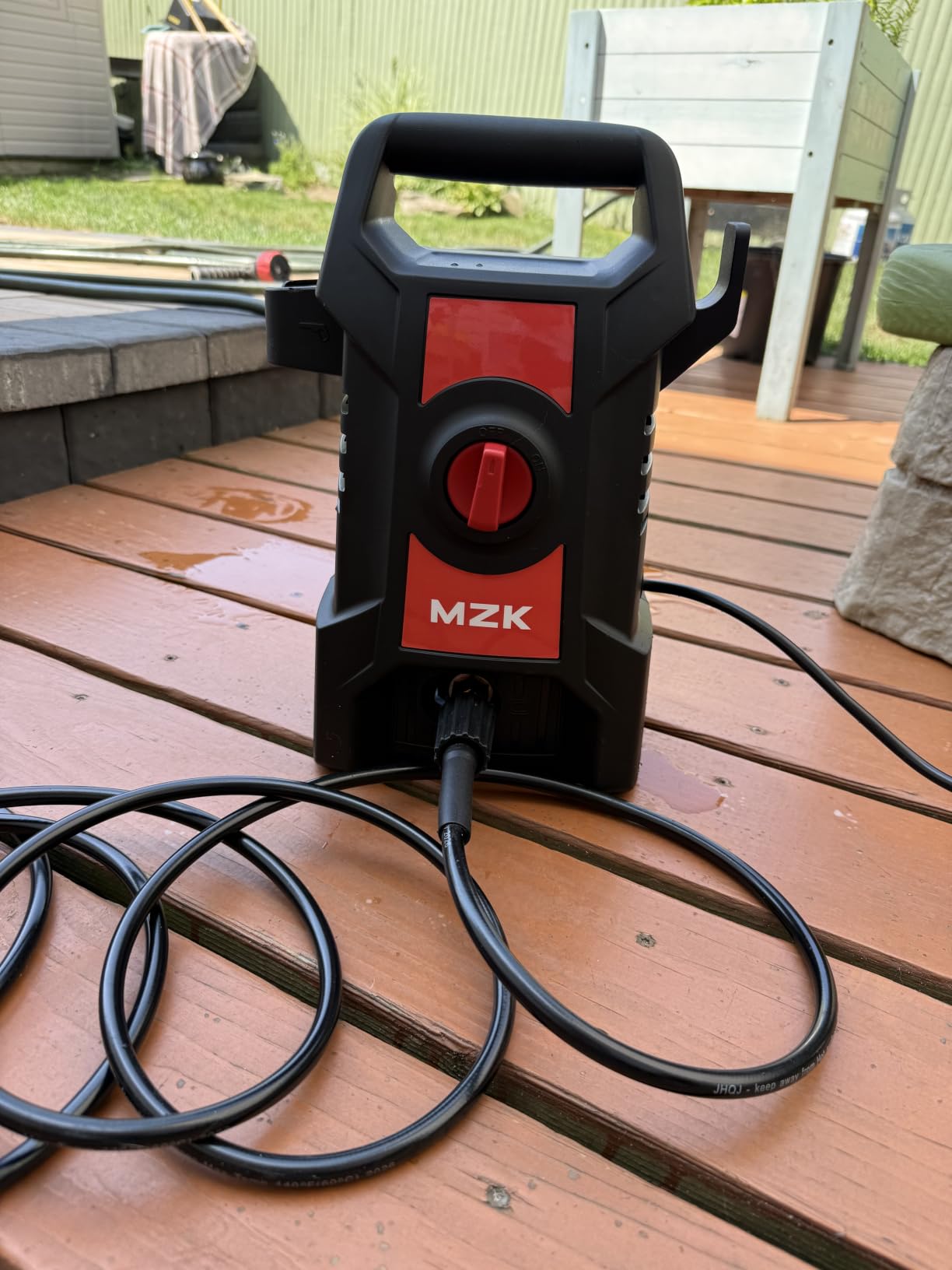 MZK Lightweight Pressure Washer, Portable Power Cleaner with Foam Cannon | High Pressure Cleaning Machine with 4 nozzles for cars, patios, fences, driveways, and home outdoor cleaning. customer photo 2