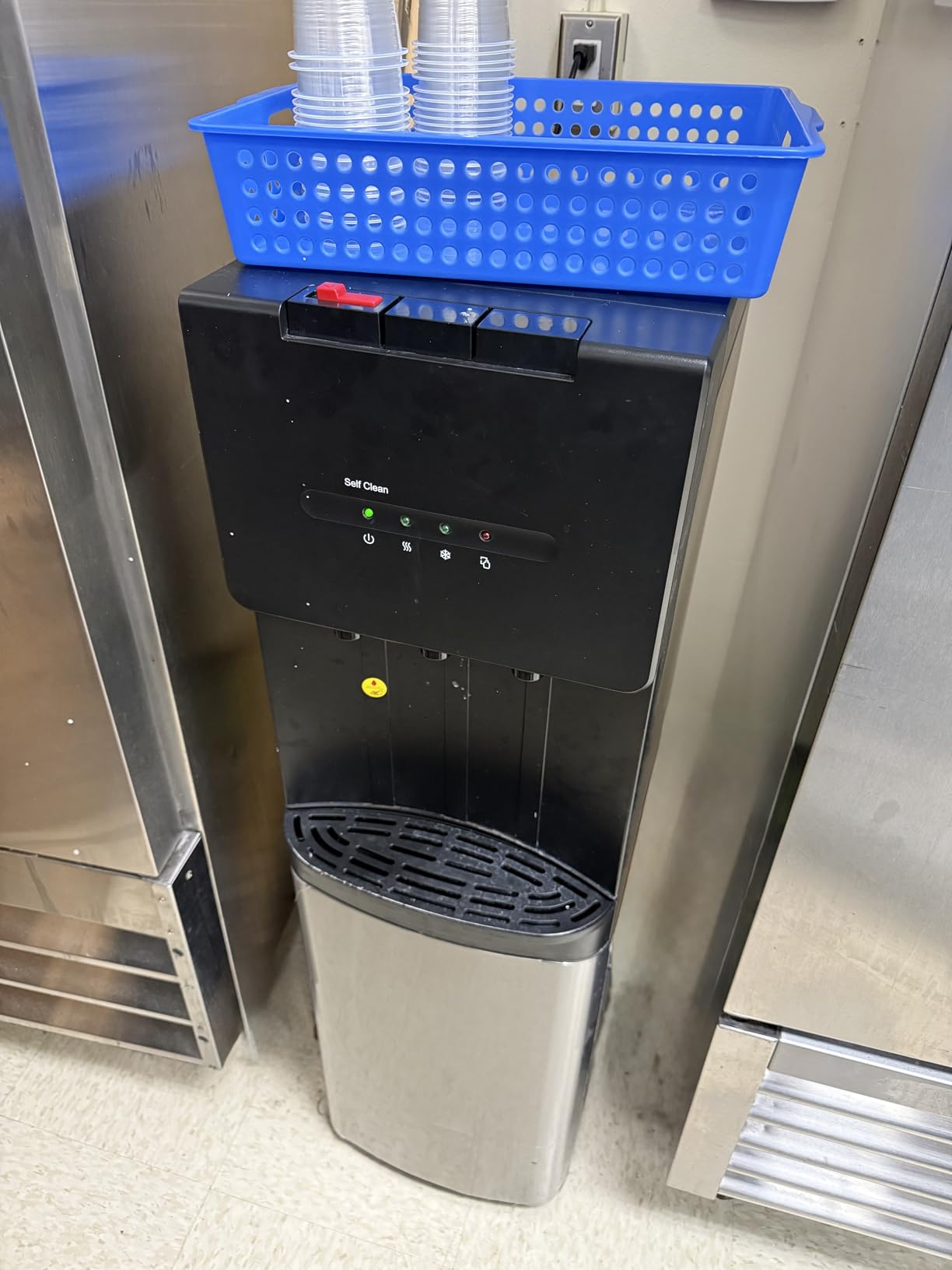Euhomy Bottleless Water Cooler, NSF-Certified Dual Filters, 3 Temperatures | NSF dual filters, bottleless water line connection, UV tank light, child safety lock, filter reminder customer photo 2