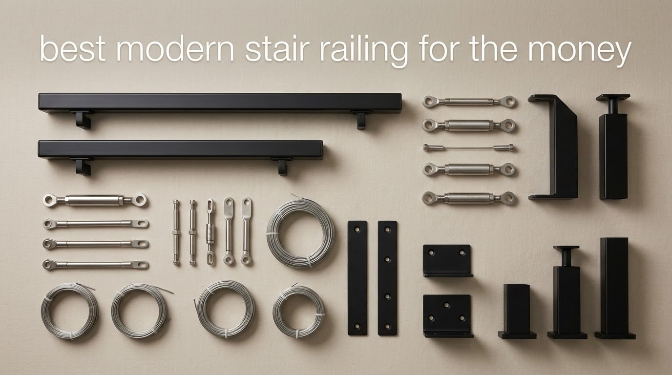 best modern stair railing for the money