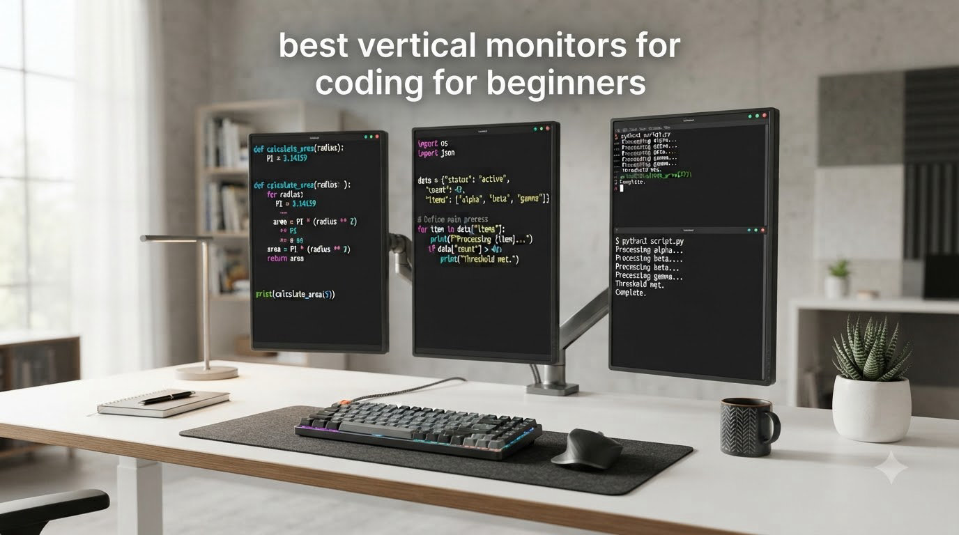 best vertical monitors for coding for beginners