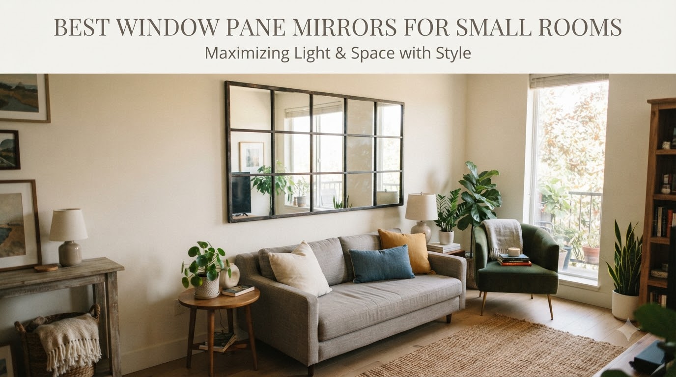 best window pane mirrors for small rooms