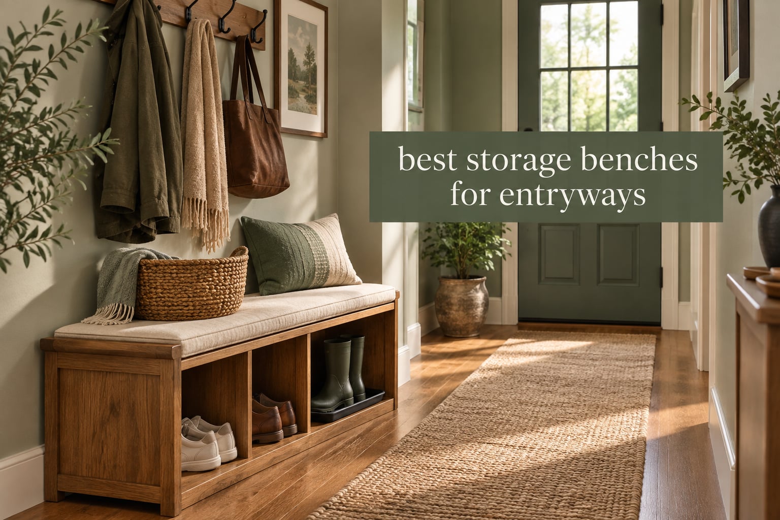 best storage benches for entryways