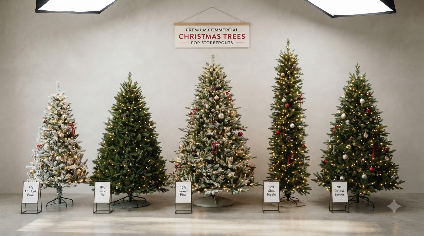 best commercial Christmas trees for storefronts