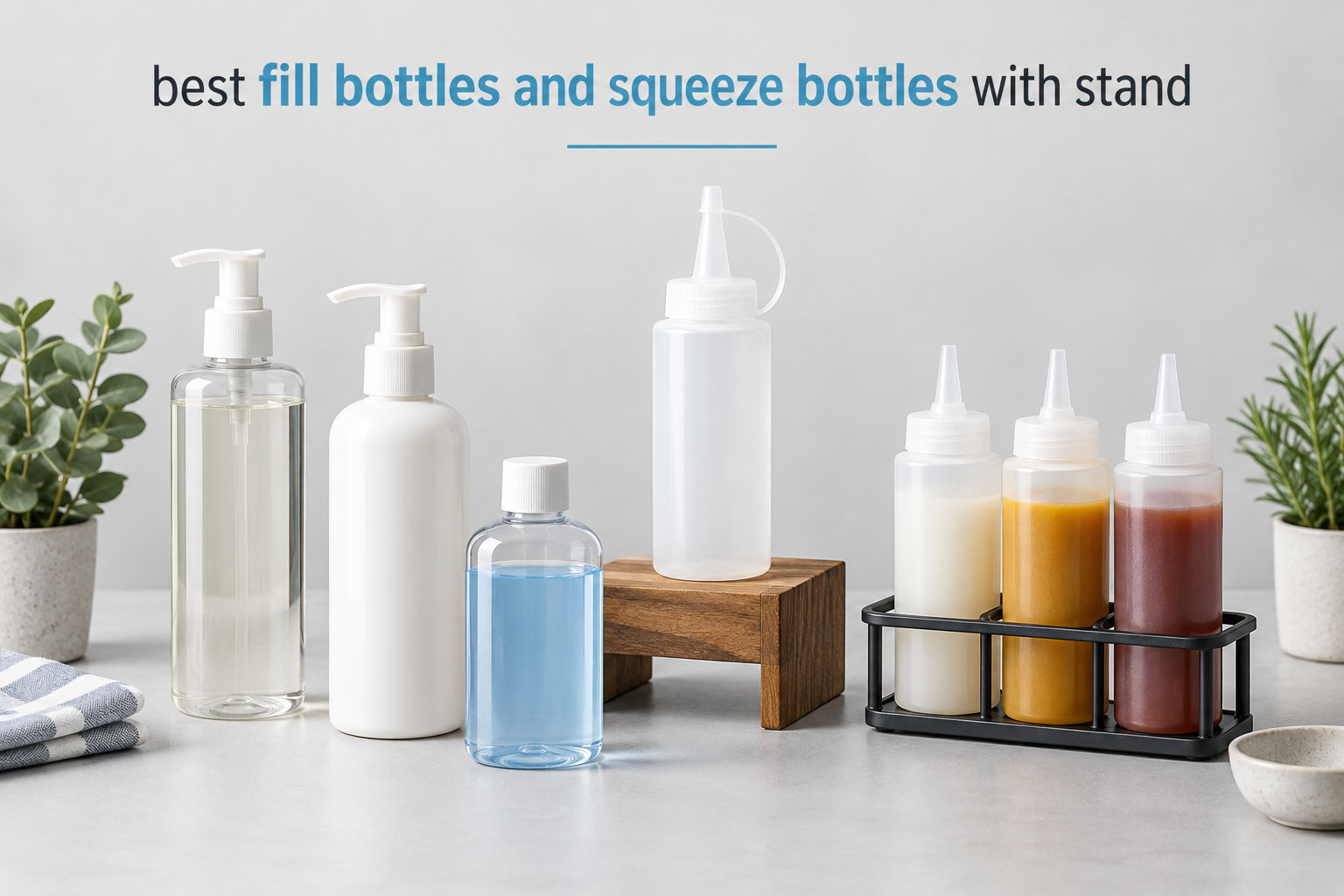 best fill bottles and squeeze bottles with stand