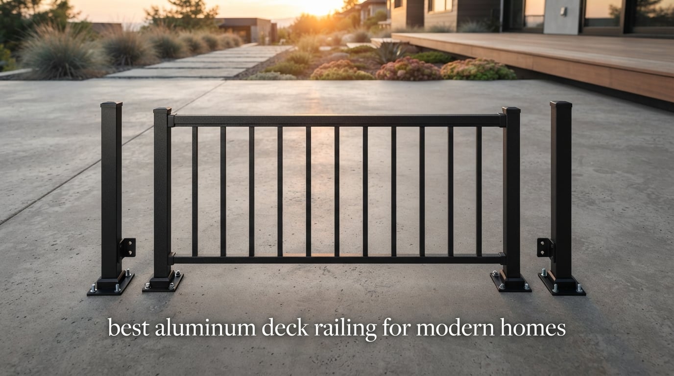best aluminum deck railing for modern homes