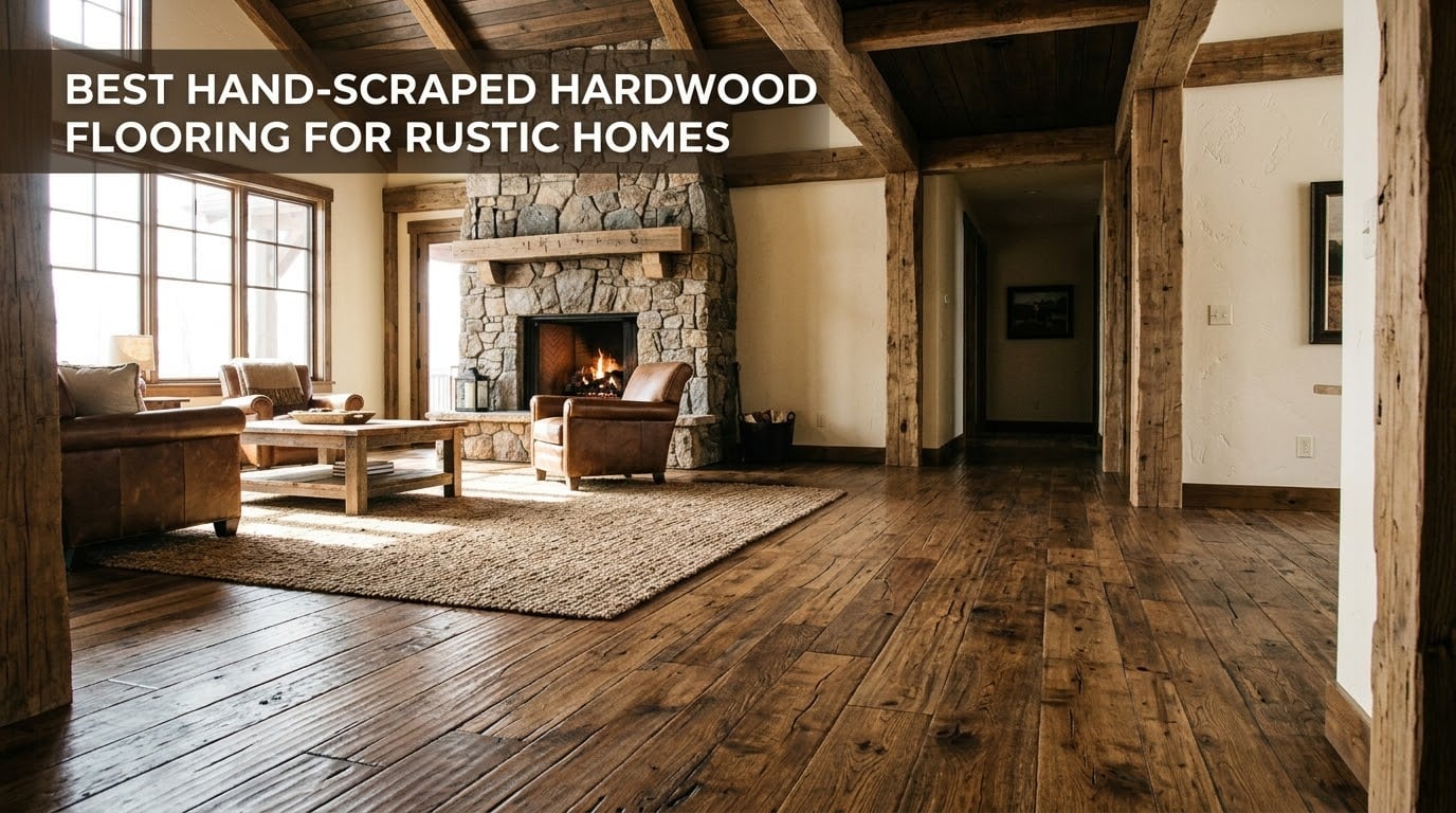 best hand-scraped hardwood flooring for rustic homes