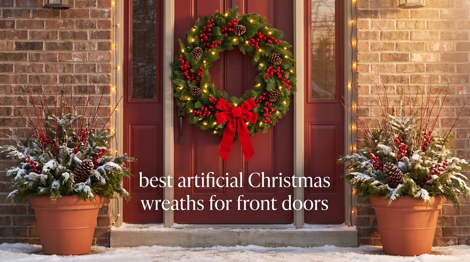 best artificial Christmas wreaths for front doors