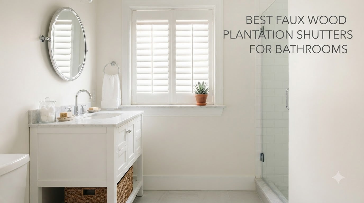 best faux wood plantation shutters for bathrooms