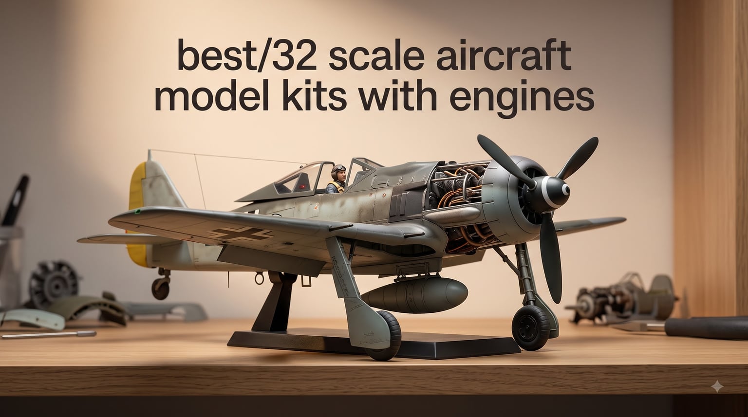 best 1/32 scale aircraft model kits with engines