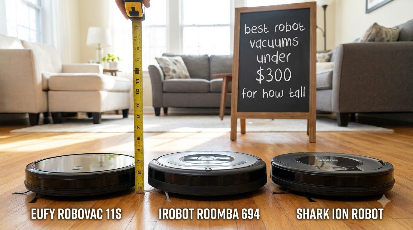 best robot vacuums under $300 for how tall
