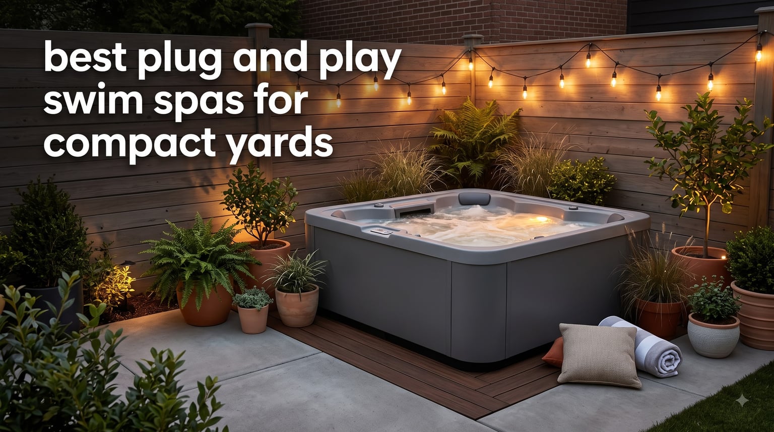 best plug and play swim spas for compact yards