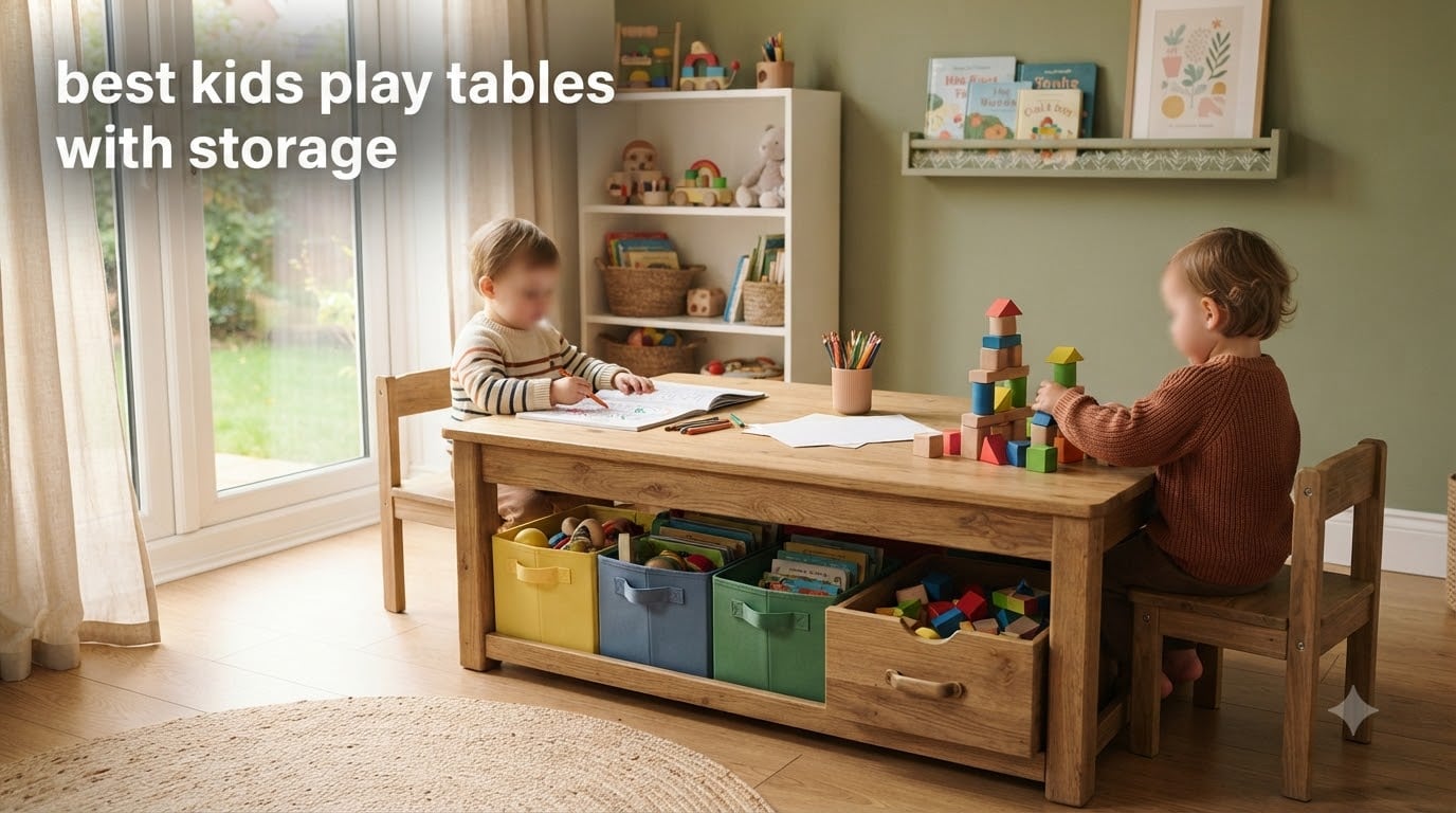 best kids play tables with storage