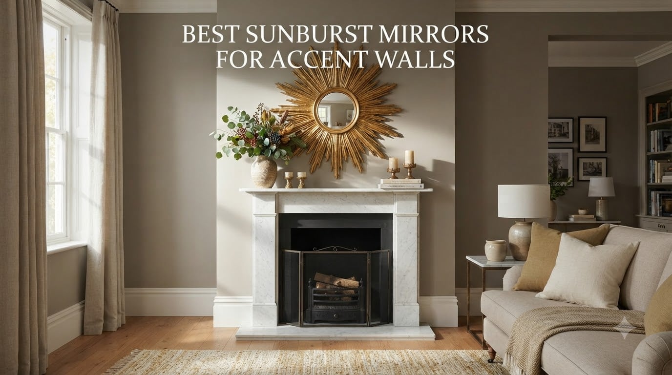best sunburst mirrors for accent walls