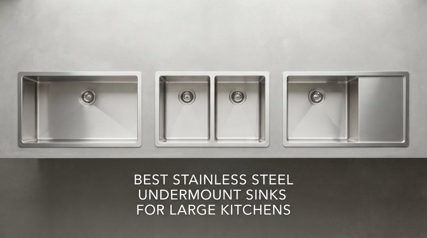 best stainless steel undermount sinks for large kitchens