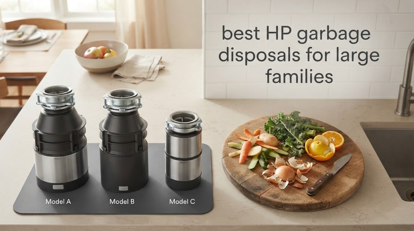 best 1 HP garbage disposals for large families