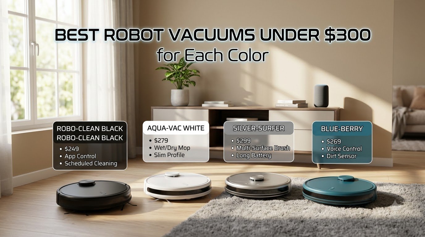 best robot vacuums under $300 for each color