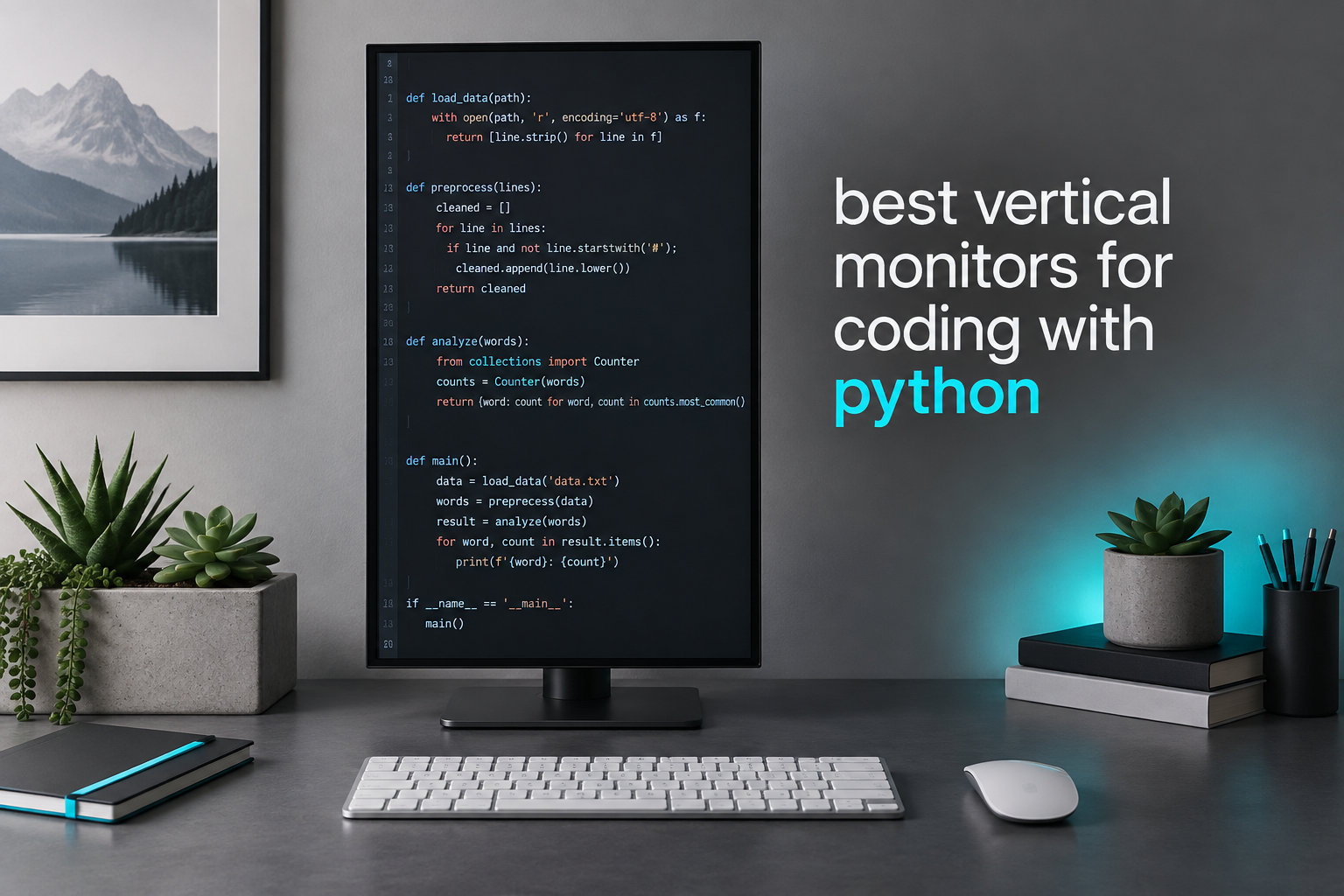 best vertical monitors for coding with python