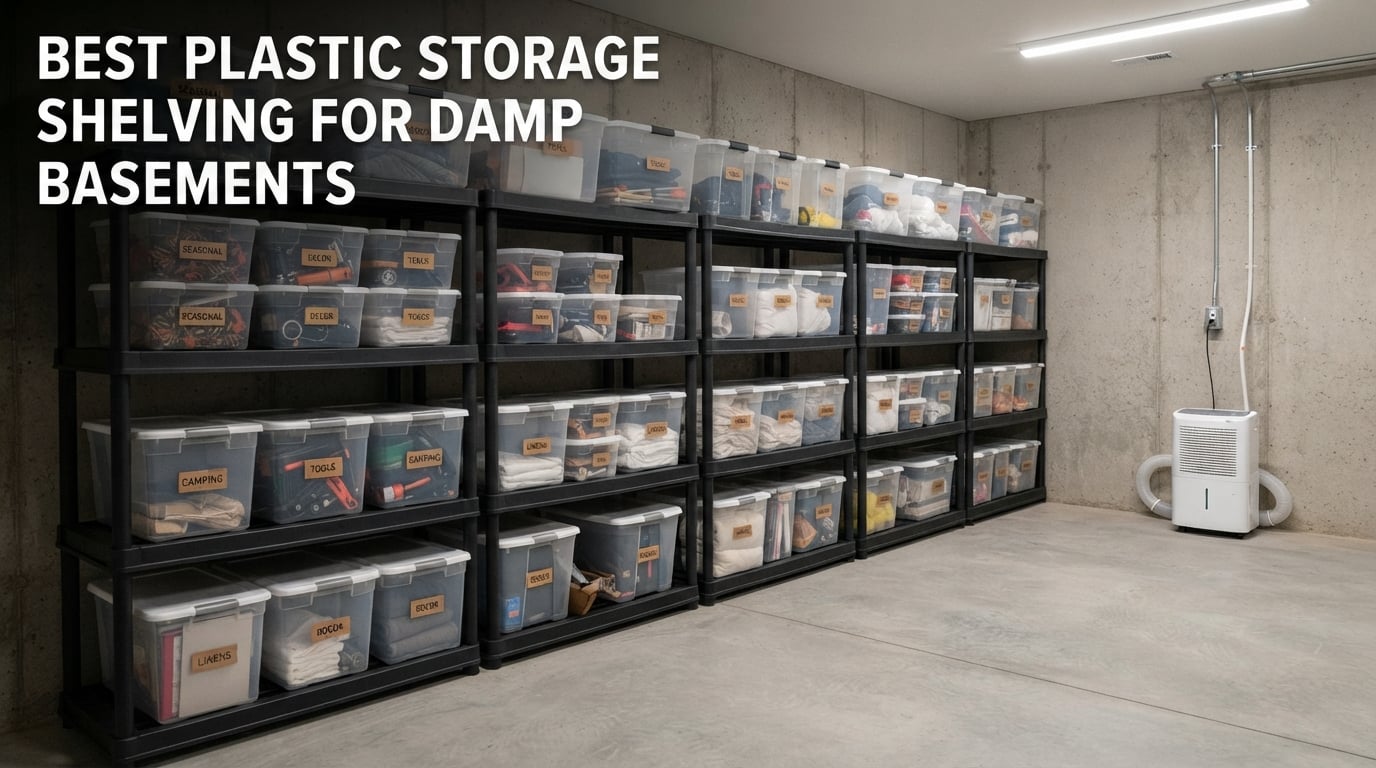 best plastic storage shelving for damp basements