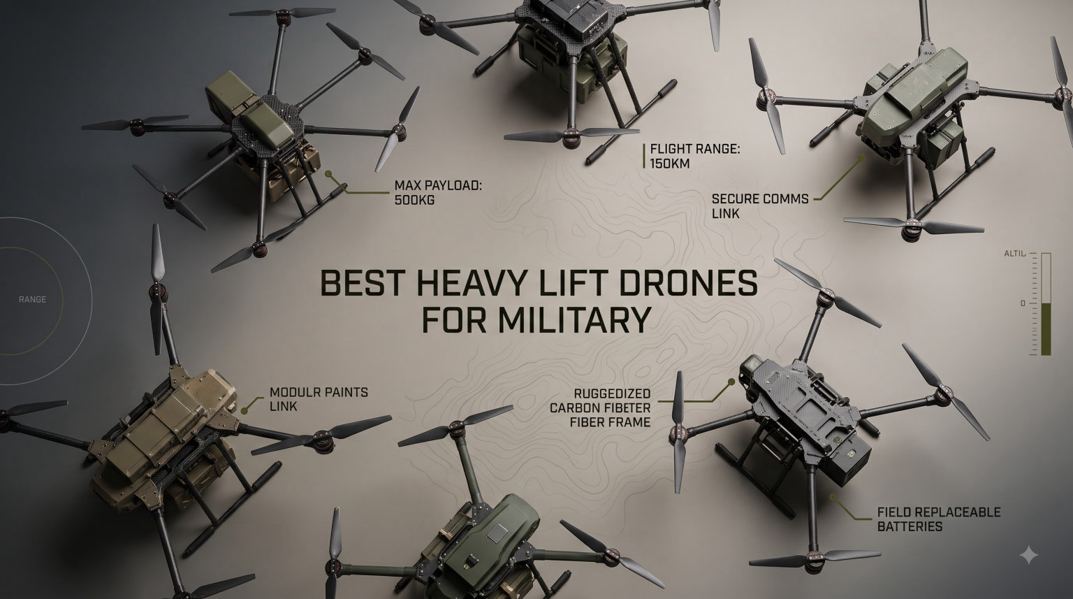 best heavy lift drones for military