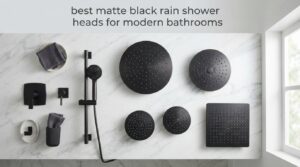 best matte black rain shower heads for modern bathrooms