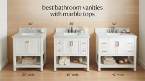 best bathroom vanities with marble tops