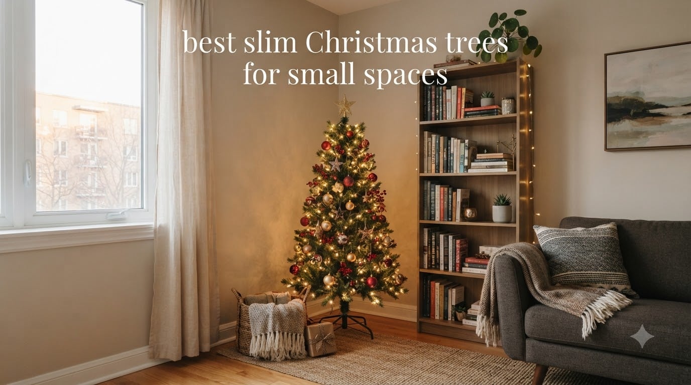 best slim Christmas trees for small spaces