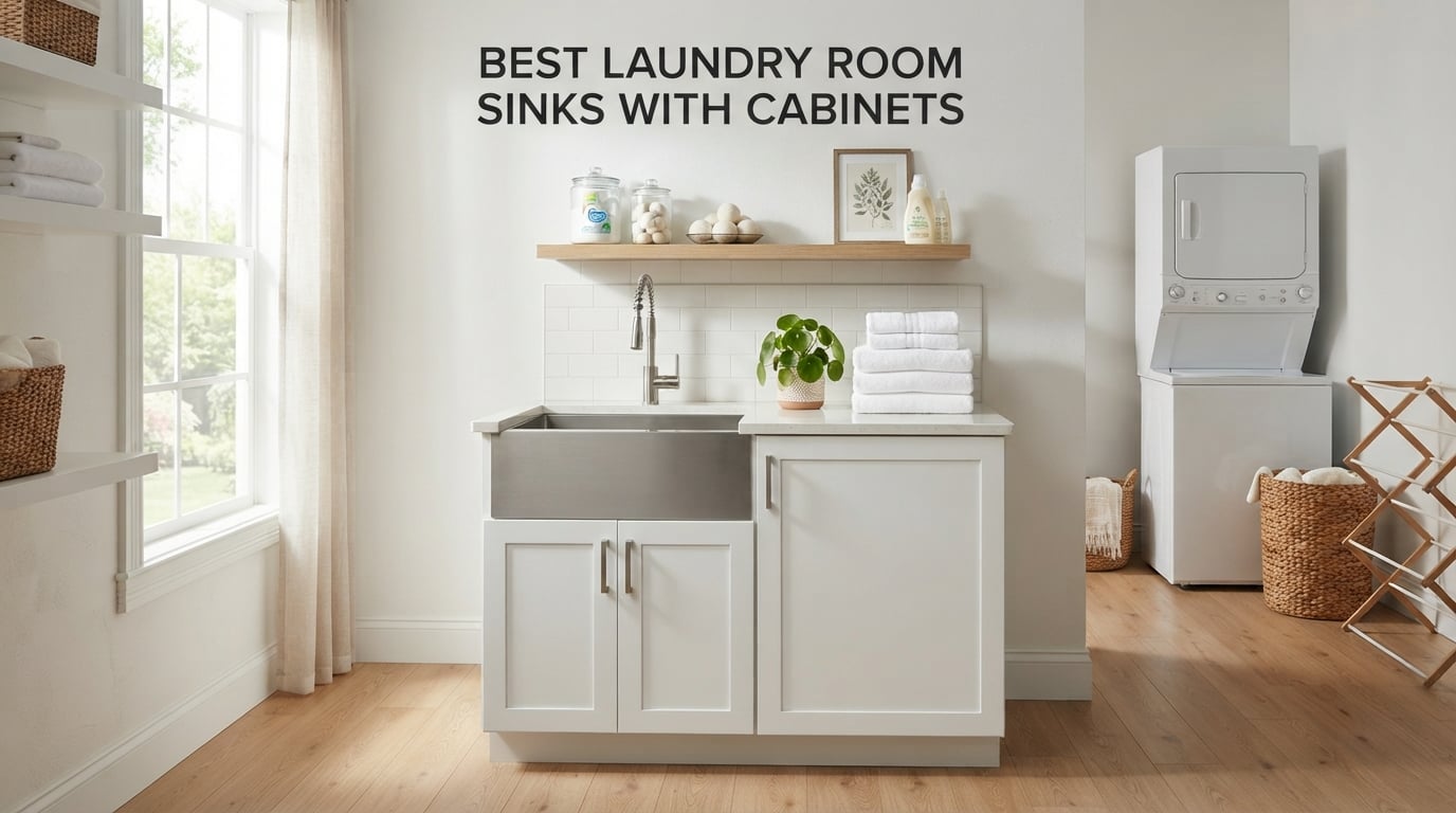best laundry room sinks with cabinets