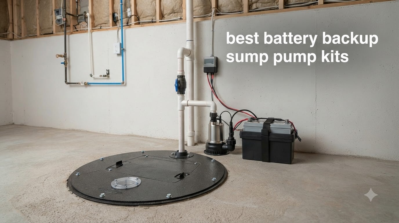 best battery backup sump pump kits