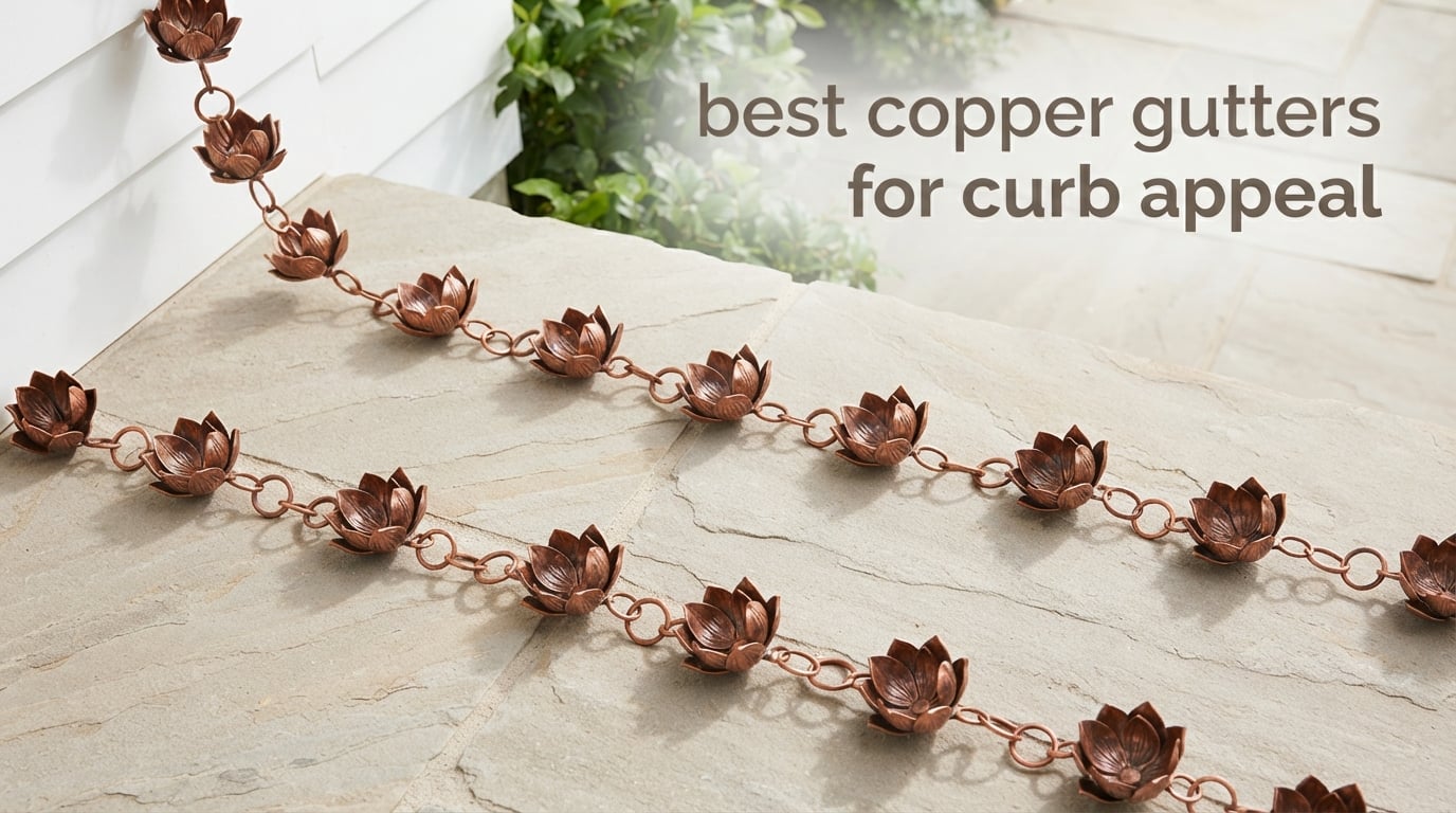 best copper gutters for curb appeal