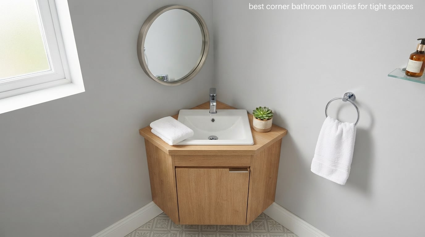 best corner bathroom vanities for tight spaces