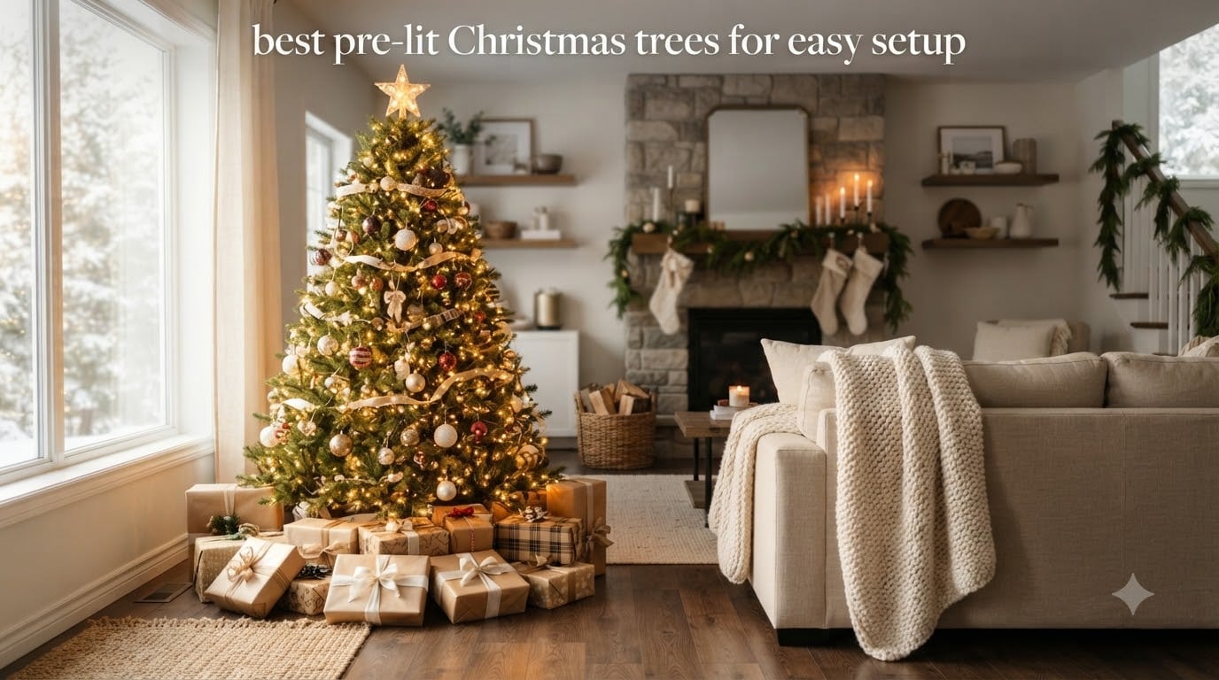 best pre-lit Christmas trees for easy setup