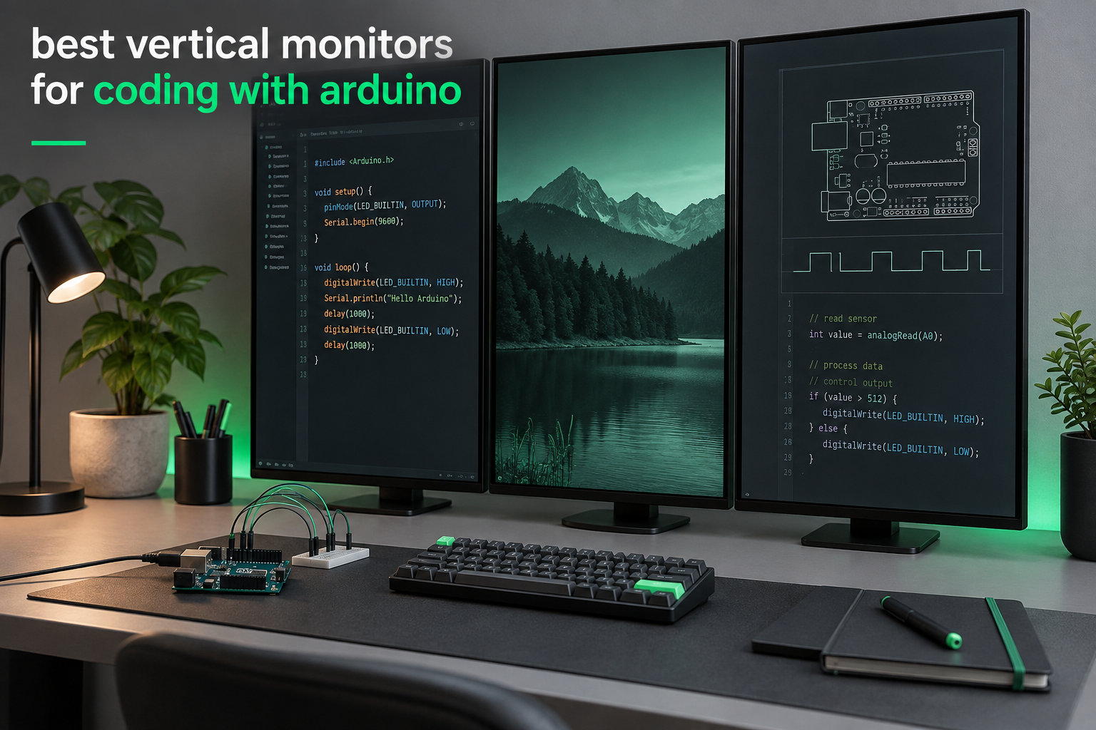 best vertical monitors for coding with arduino